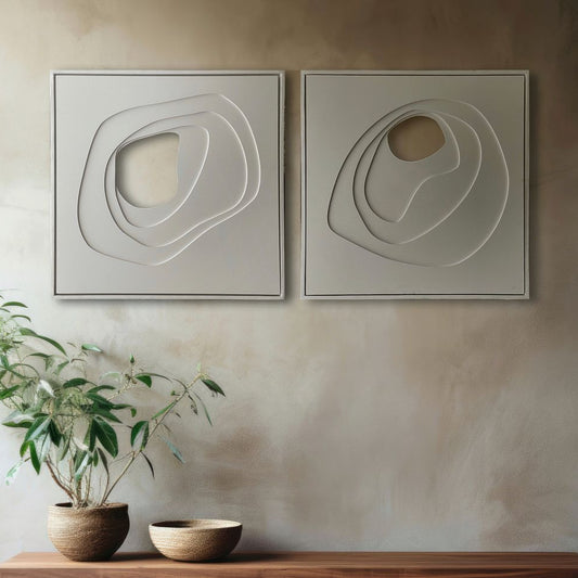 Organic Duo 3D Wall Sculpture