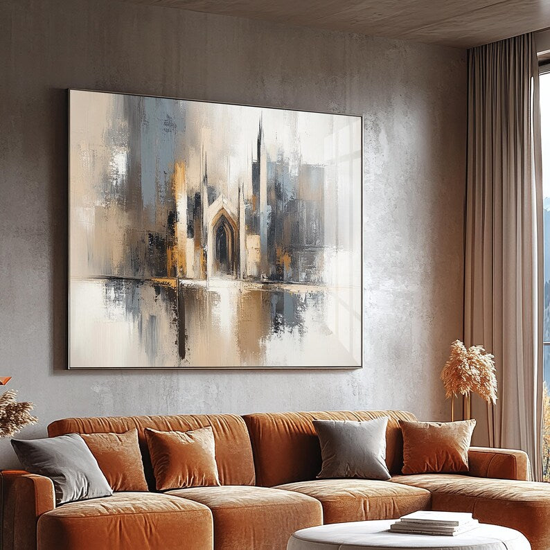 Abstract Cathedral Canvas Painting
