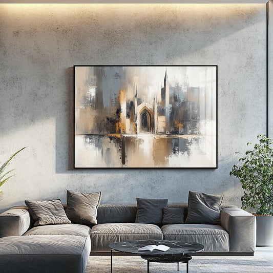 Abstract Cathedral Canvas Painting
