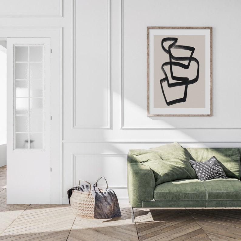 Ink Path Canvas Painting