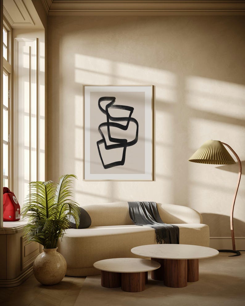 Ink Path Canvas Painting