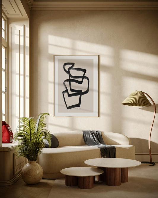 Ink Path Canvas Painting