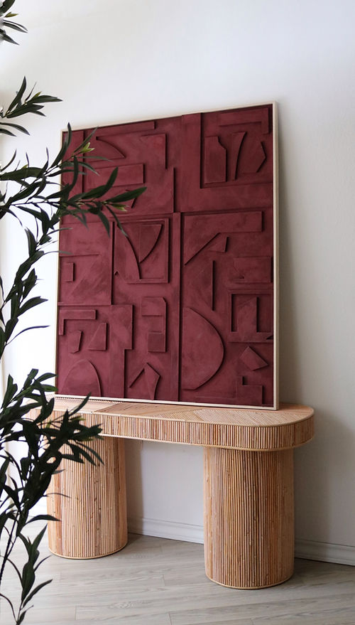 Crimson Forms 3D Wall Sculpture