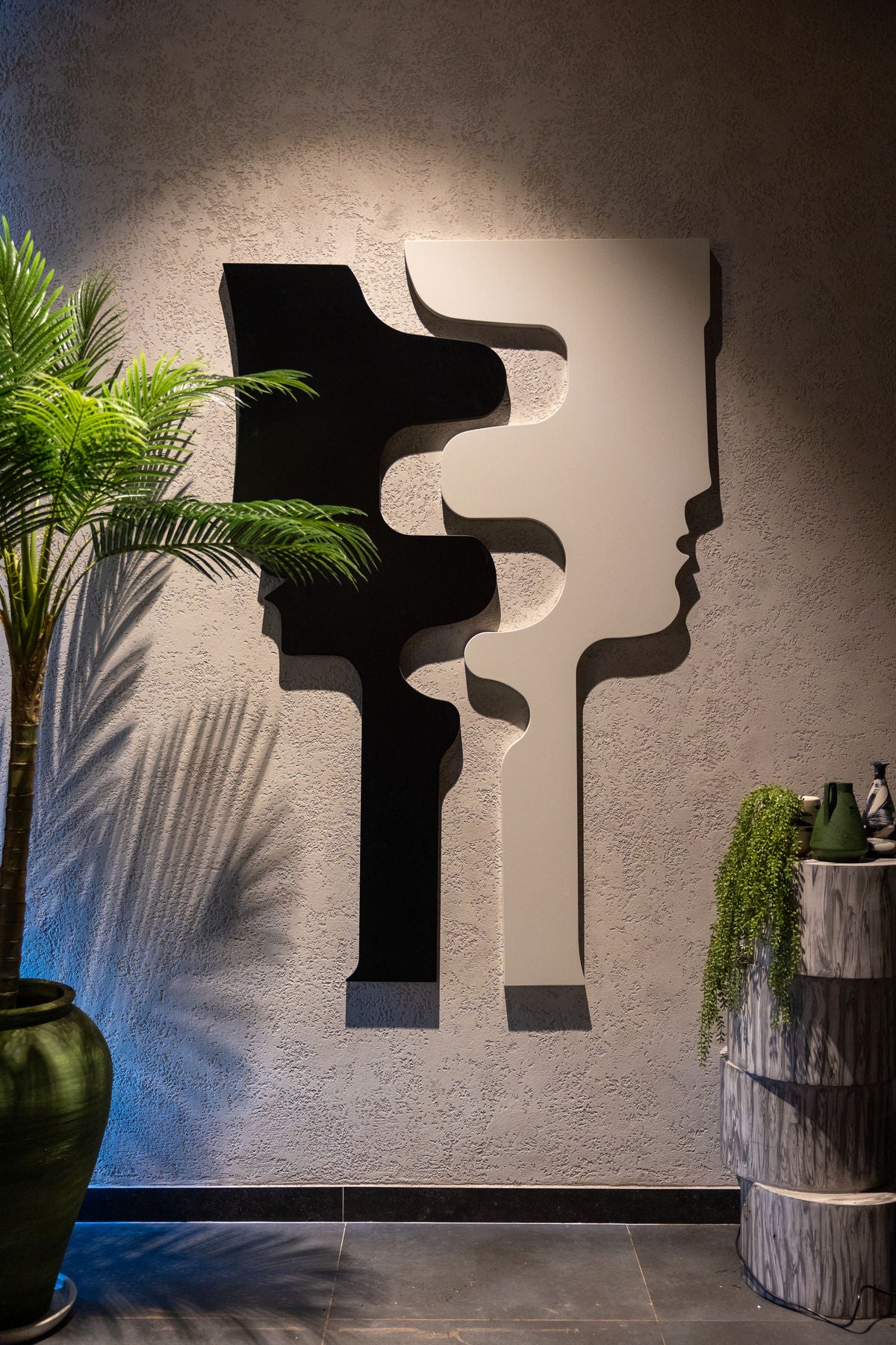 Dual Faces 3D Wall Sculpture