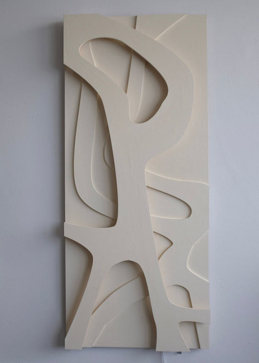 Ivory Flow 3D Wall Sculpture