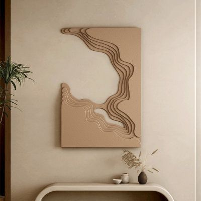Amber Flow 3D Wall Sculpture