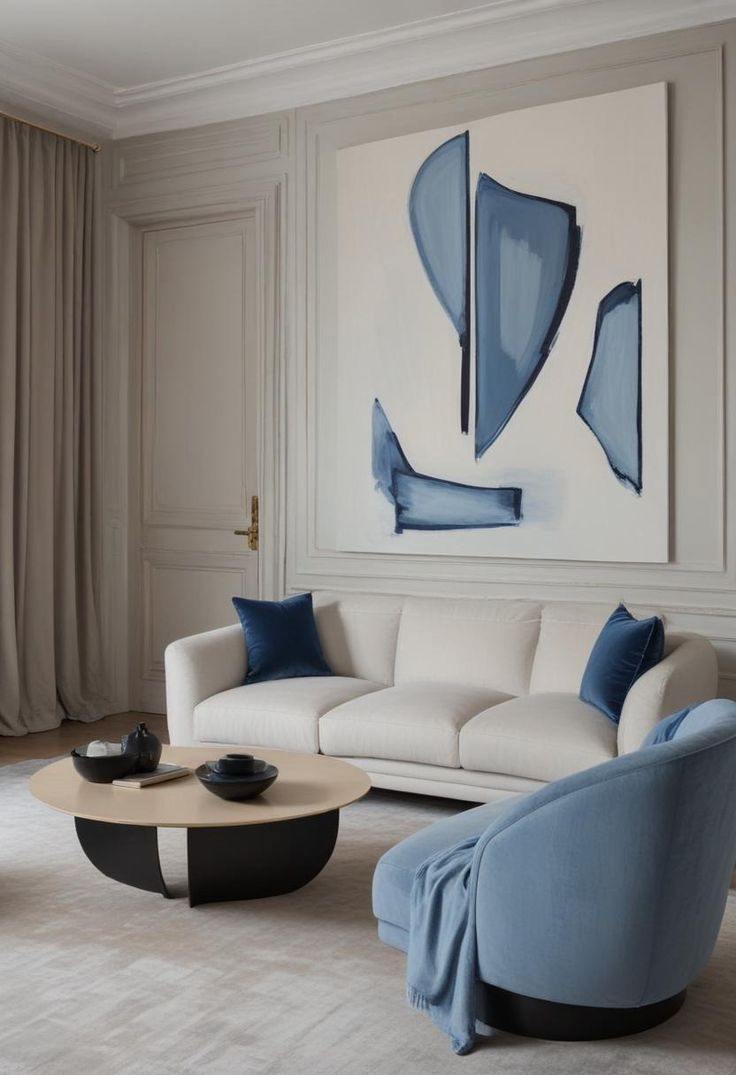 Blue Silhouettes – Canvas Painting