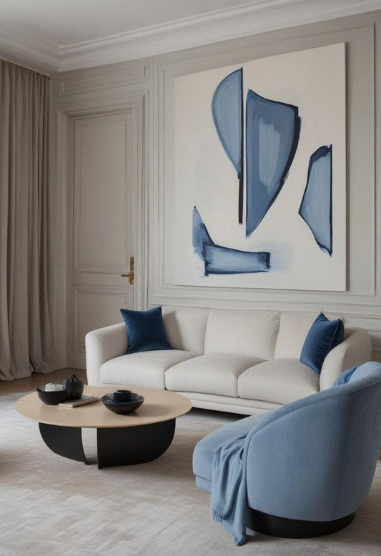 Blue Silhouettes – Canvas Painting