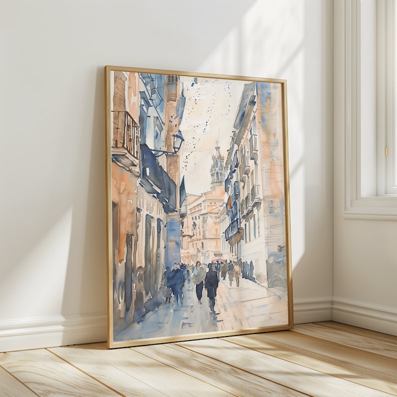 Sunlit Street Canvas Painting