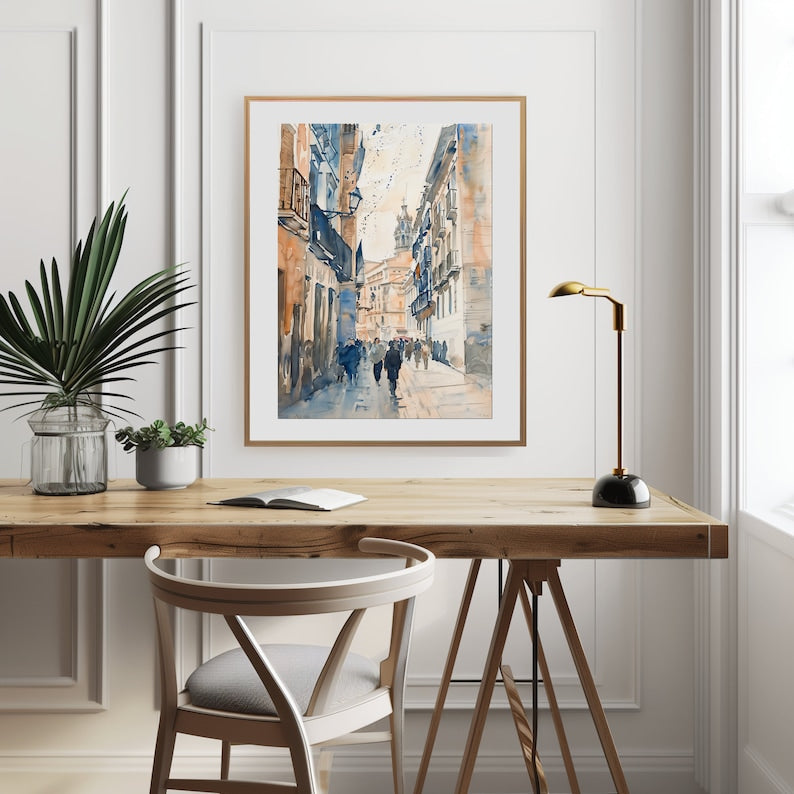 Sunlit Street Canvas Painting