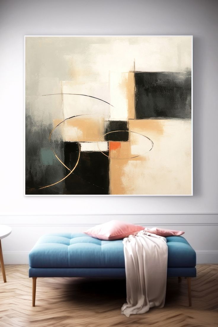 Minimalist Geometric Canvas Painting