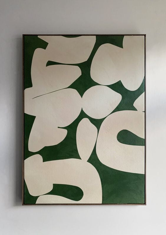 Green And White Canvas Art