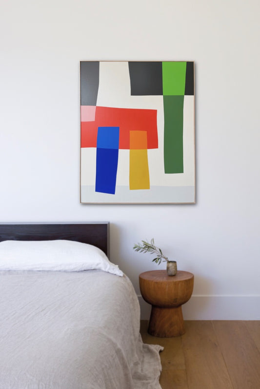 Abstract Blocks Canvas Painting